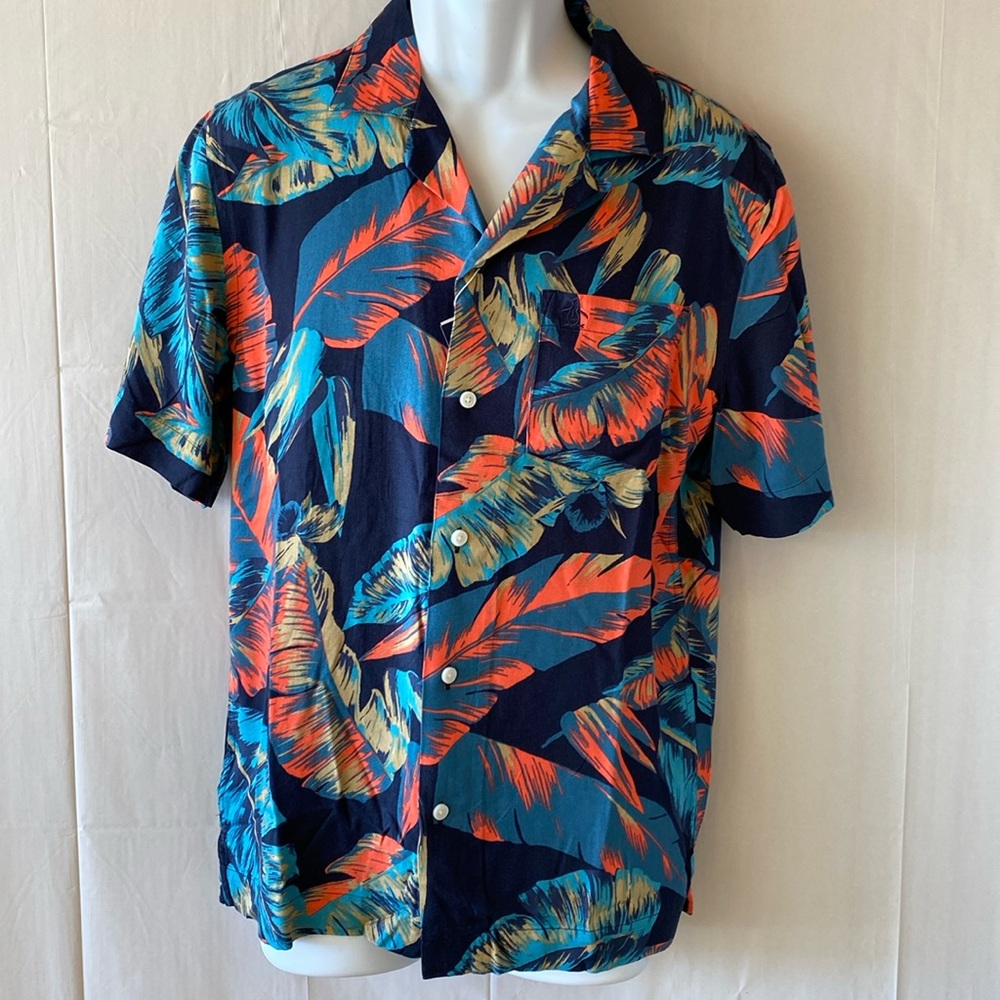 Original Penguin Men's Small Hawaiian Tropical Short Sleeve Shirt